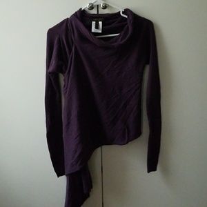BCBG Purple Wrap Sweater